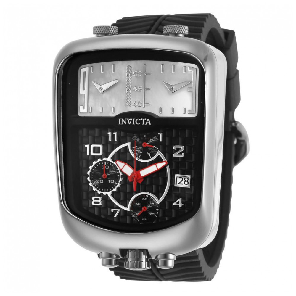 Relgio masculino S1 Rally Swiss Ronda Z60 Calibre com mostrador em madreprola 42 mm. Preto 29704, Invicta