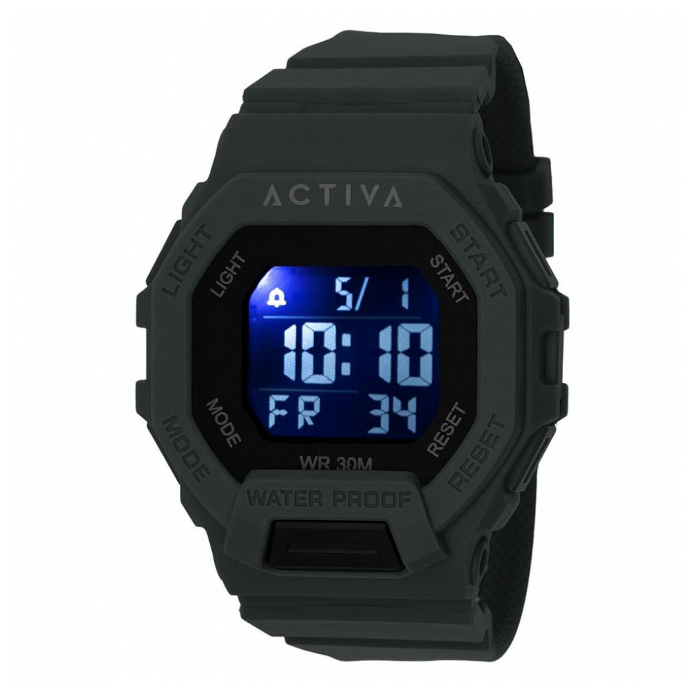 Relógio Digital Unissex Activa X Invicta 50mm, Verde ACW513005