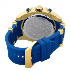Relgio Masculino Bolt 52mm. Ouro. Azul 25527, Invicta